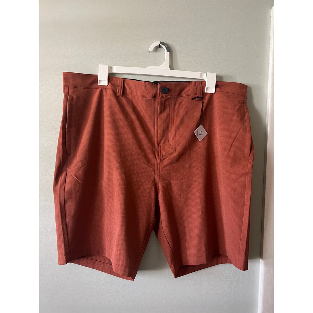 Travis Mathew Golf Short Rust Orange Stretchy 9in Inseam Men Size 42